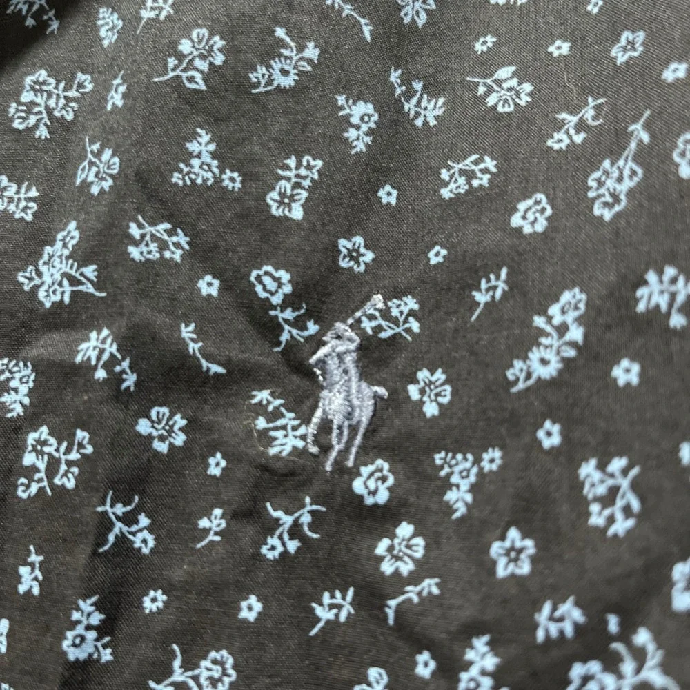 Polo Ralph Lauren Mens Slim‎ Fit Floral Print Button Down Shirt Size Medium